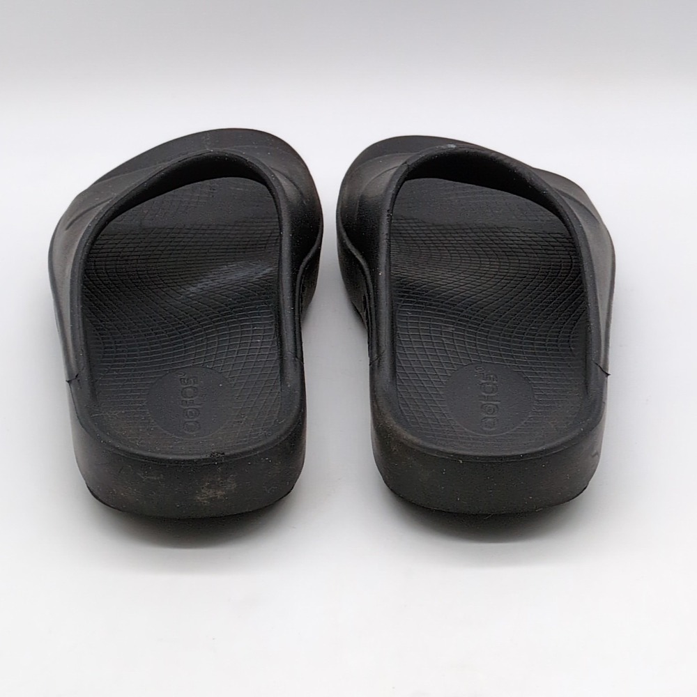OOFOS Black Recovery Slide Sandal, men size 6/women size 8 good condition - Picture 2 of 10